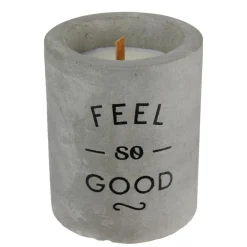 maxibazar Bougie Zen Ciment Meche Bois- Bougies, Senteurs Et Accessoires