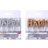 Pâtisserie|* Bougies Happy Birthday Argent Ou Dore