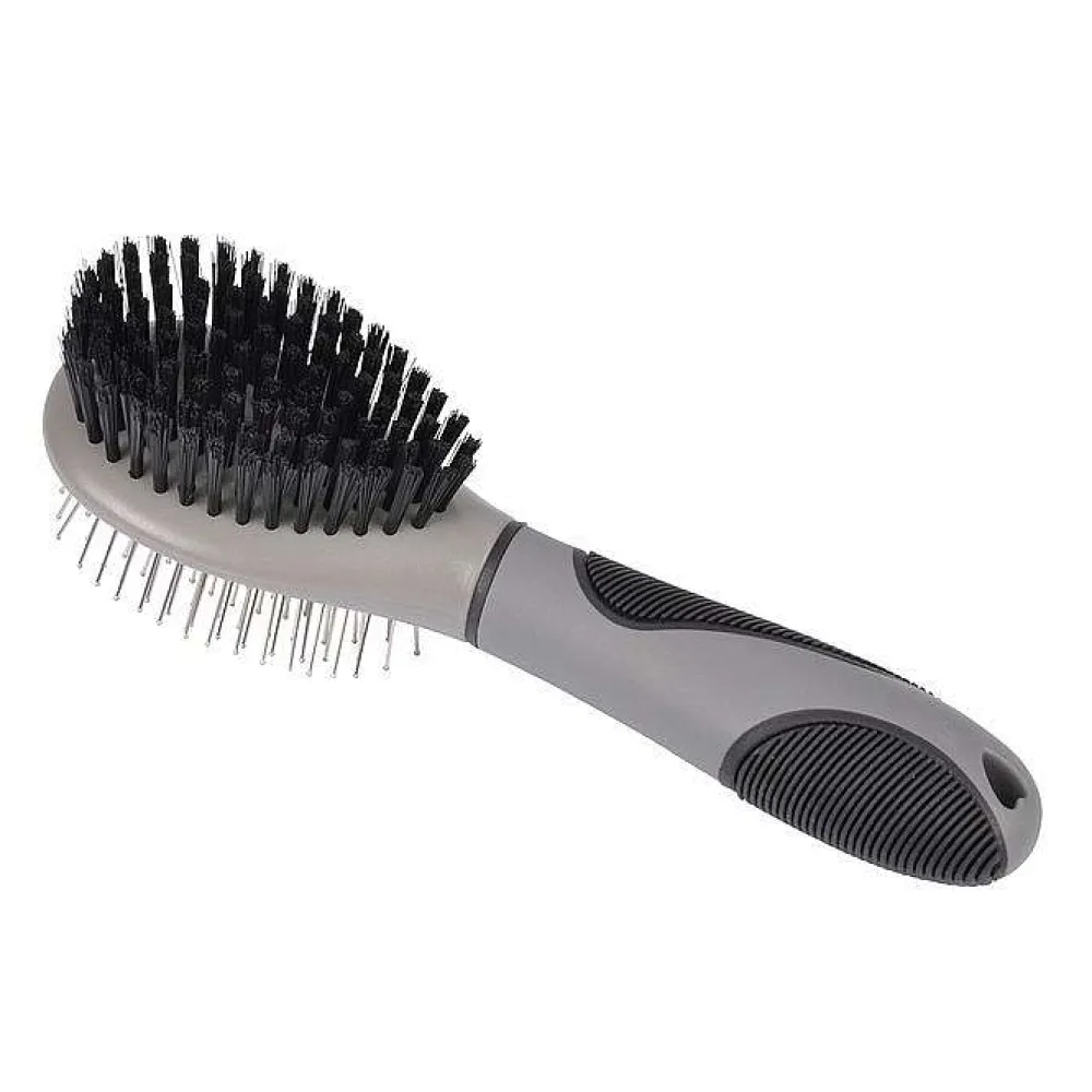 Hygiene Animale|* Brosse Double Face Gris Noir