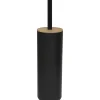 Accessoires Wc|* Brosse Wc Avec Couvercle Bambou Noir