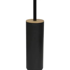 Accessoires Wc|* Brosse Wc Avec Couvercle Bambou Noir