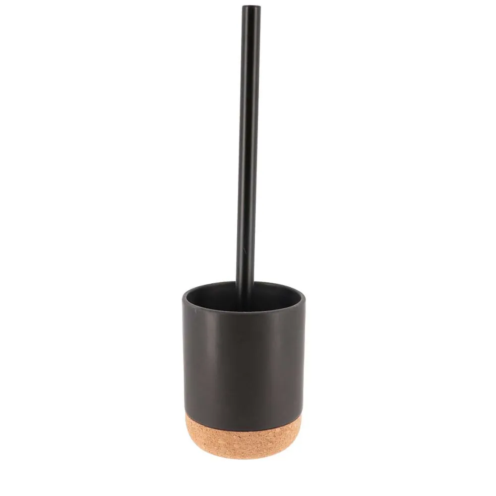 Accessoires Wc|* Brosse Wc Dolomite Rond Et Liege Noir Liege