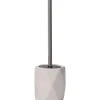 Accessoires Wc|* Brosse Wc Gres Forme Losange Tige Acier Inoxydable Taupe