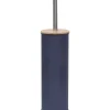 Accessoires Wc|* Brosse Wc Metal Couvercle Bambou Bleu