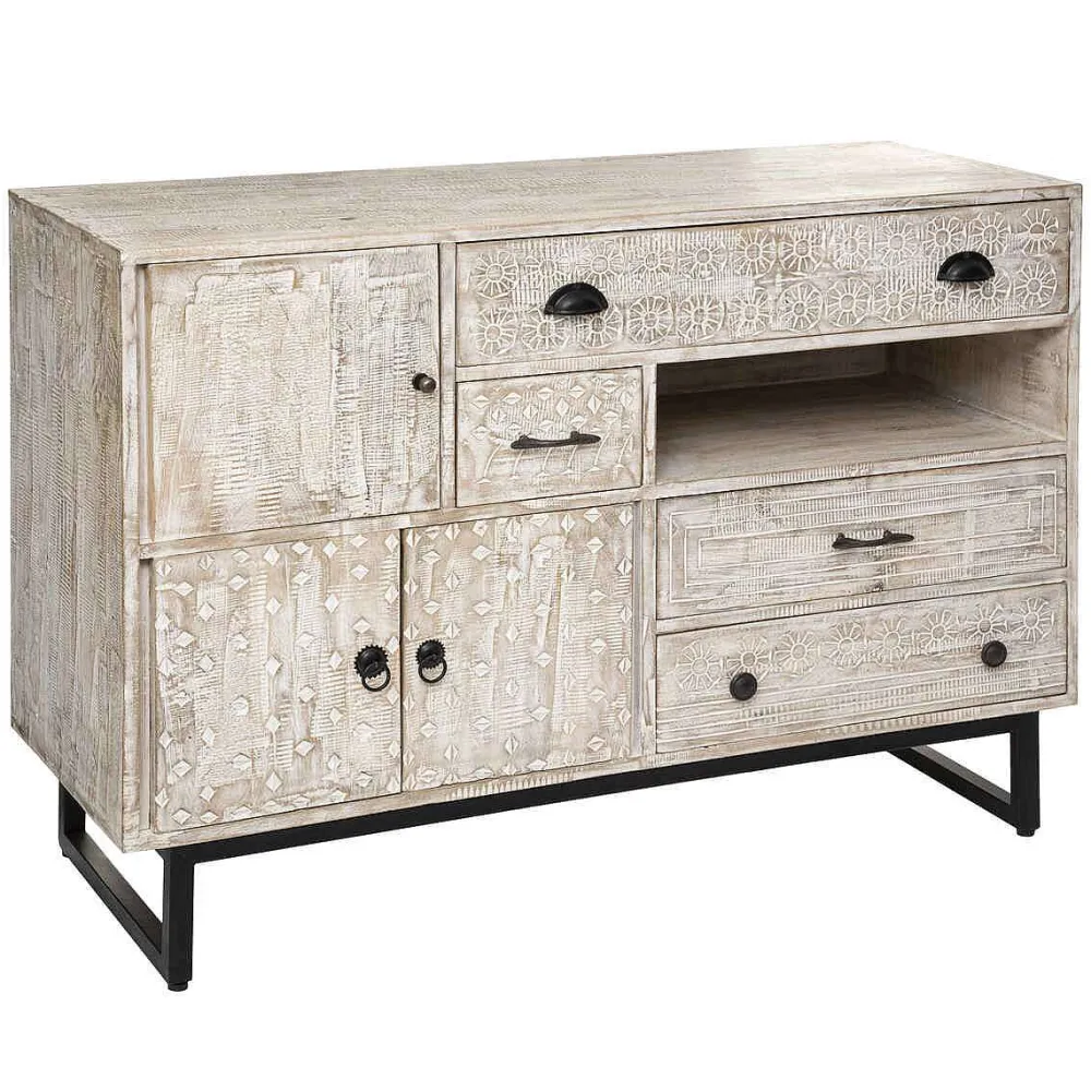 Atmosphera Buffets Et Meubles Bar>Buffet 3 Portes 4 Tiroirs Ajay