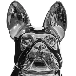 Atmosphera Bulldog Argent H.22Cm- Objets De Decoration