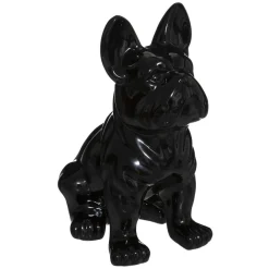Atmosphera Bulldog Noir H.22Cm- Objets De Decoration