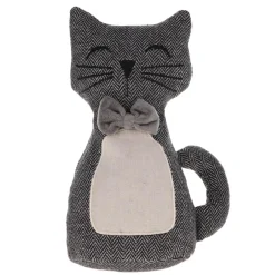 maxibazar Butee De Porte Forme Chat Noir Blanc- Boudins De Porte