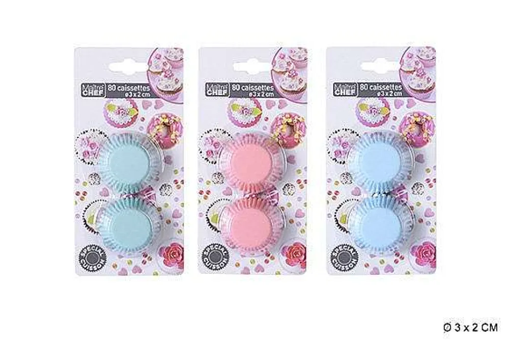 Pâtisserie|* Caissette Couleur D.3X2Cm X80Pcs
