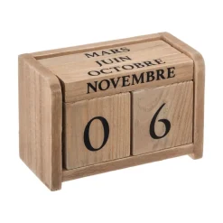 Atmosphera Calendrier Bois Colonial- Memos Et Semainiers