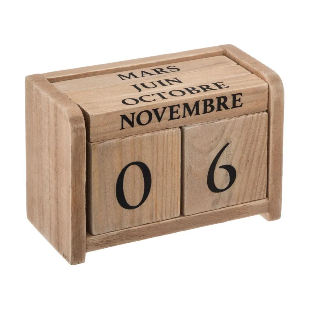 Atmosphera Calendrier Bois Colonial- Memos Et Semainiers