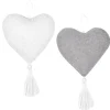 maxibazar Candice Coeur A Suspendre 10Cm Gris- Objets Decoratifs Muraux