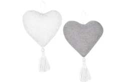maxibazar Candice Coeur A Suspendre 10Cm Gris- Objets Decoratifs Muraux
