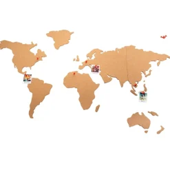 Atmosphera Carte Monde Liege 102X50Cm- Objets Decoratifs Muraux