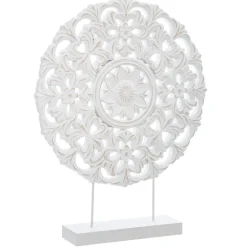 Atmosphera Cercle Deco Sculpte Blanc H.48Cm- Objets De Decoration