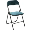 Five Chaises Pliantes>Chaise Pliante Velours Bleu