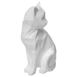 maxibazar Chat Resine Origami Delia H.20Cm- Objets De Decoration