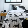 maxibazar Chaton Housse Couette 240X220Cm Et 2 Taies 63X63Cm 57 Fils- Housses De Couette
