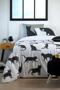 maxibazar Chaton Housse Couette 240X220Cm Et 2 Taies 63X63Cm 57 Fils- Housses De Couette