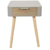 * Tables De Chevet>Chevet 1 Tiroir En Bois Taupe