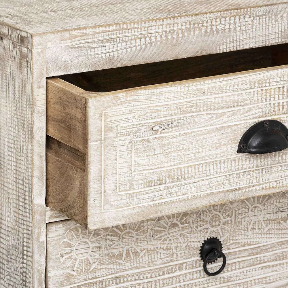 Atmosphera Tables De Chevet>Chevet 3 Tiroirs Ajay