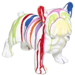 Atmosphera Chien Resine Trash D.34X18X26 Blanc- Statues