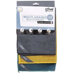 Menage|Five Chiffon Multi Usage Microfibre 320Gsm X3 Pièces