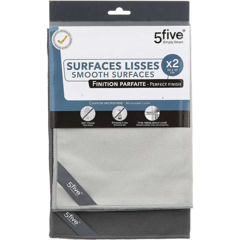 Menage|Five Chiffon Surf Lisse Microfibre X2 Pièces