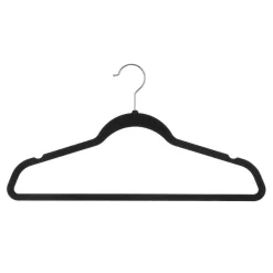 Organisation Du Dressing|Five Cintre Feutrine X8 Noir