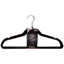 Organisation Du Dressing|Five Cintre Feutrine X8 Noir