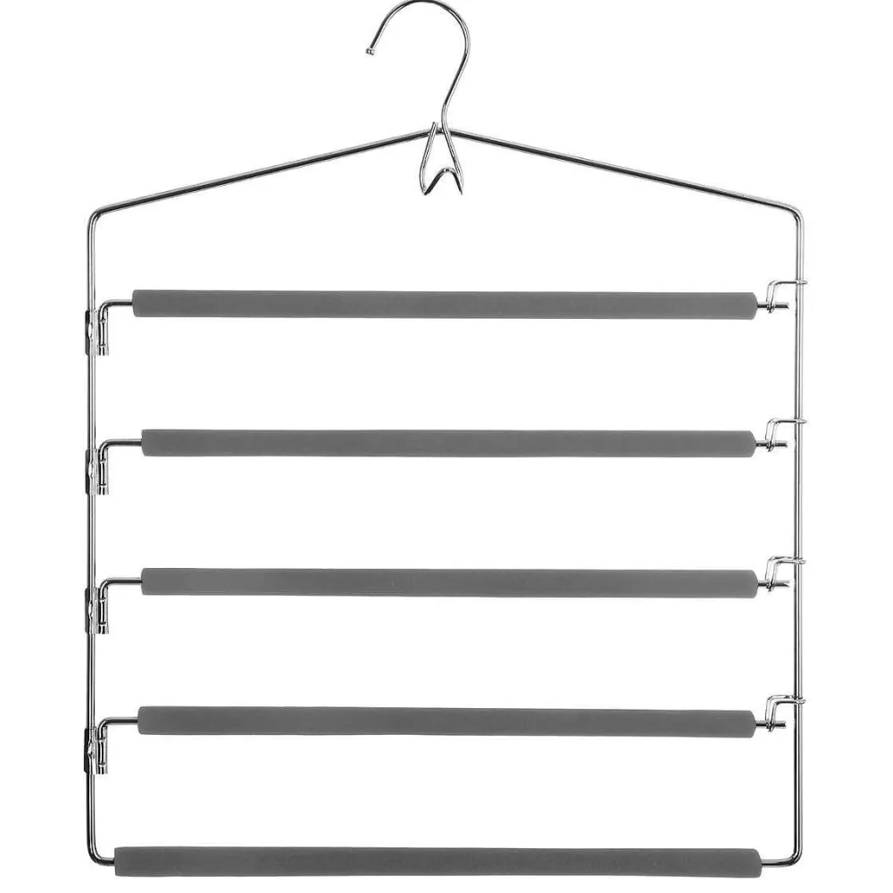Organisation Du Dressing|Five Cintre Metal 5 Pantalons Gris Fonce