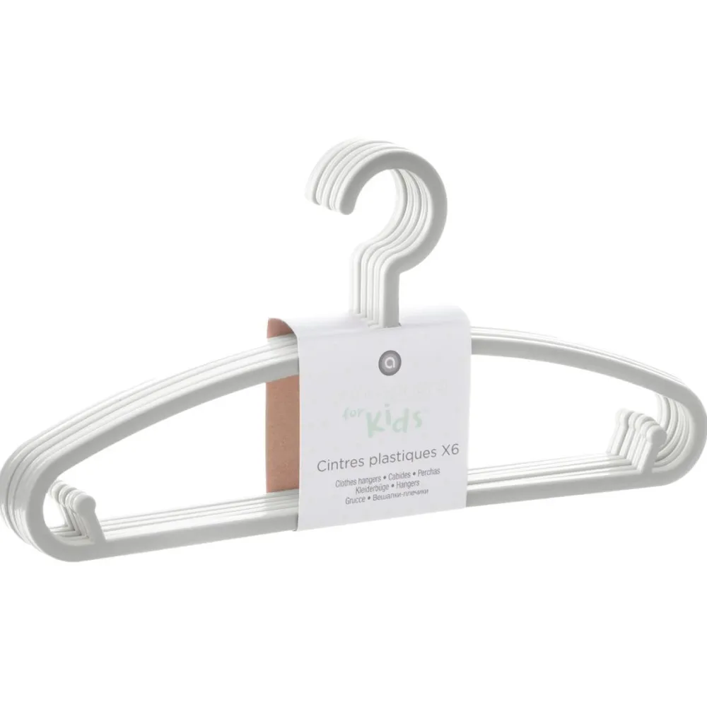 Atmosphera Cintre Plastique Gris X6 Pieces- Objets De Decoration Pour Enfant