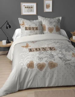 maxibazar Clemence Housse De Couette 240X220 Et 2 Taies 63X63- Housses De Couette