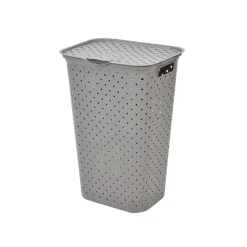 Soin Du Linge|* Coffre A Linge Plastique 45L 42X35X57Cm Diamant Taupe