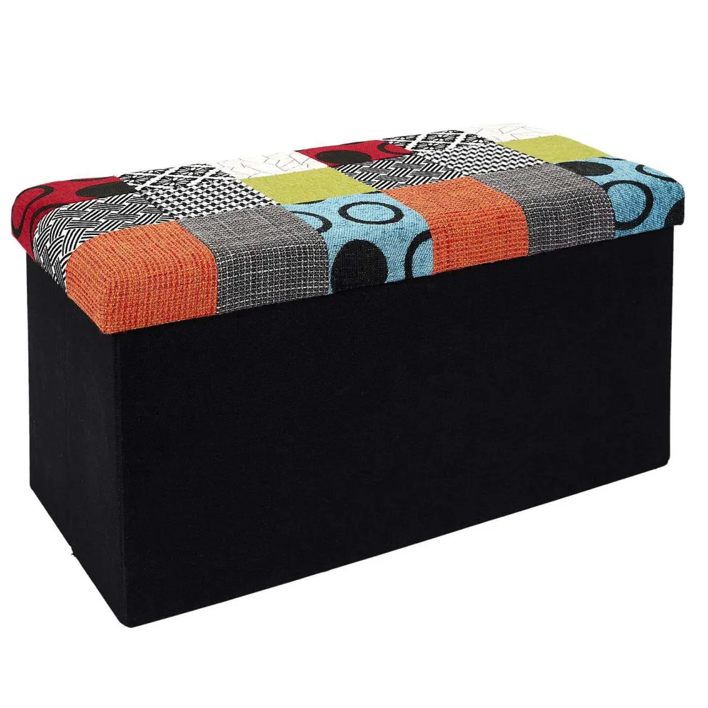 * Poufs>Coffre Banc Pliable Patchwork