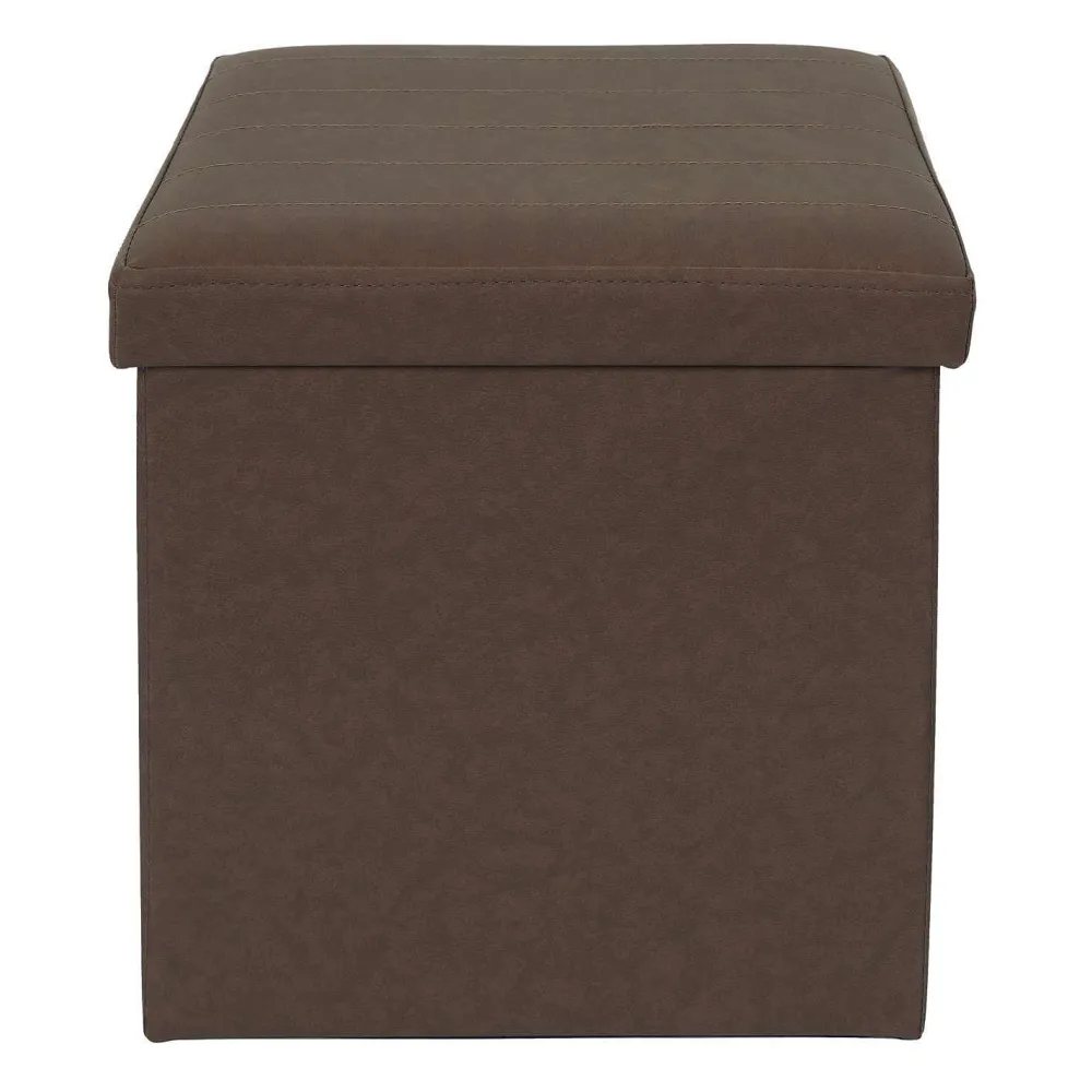 * Poufs>Coffre Pouf Pliable Marron