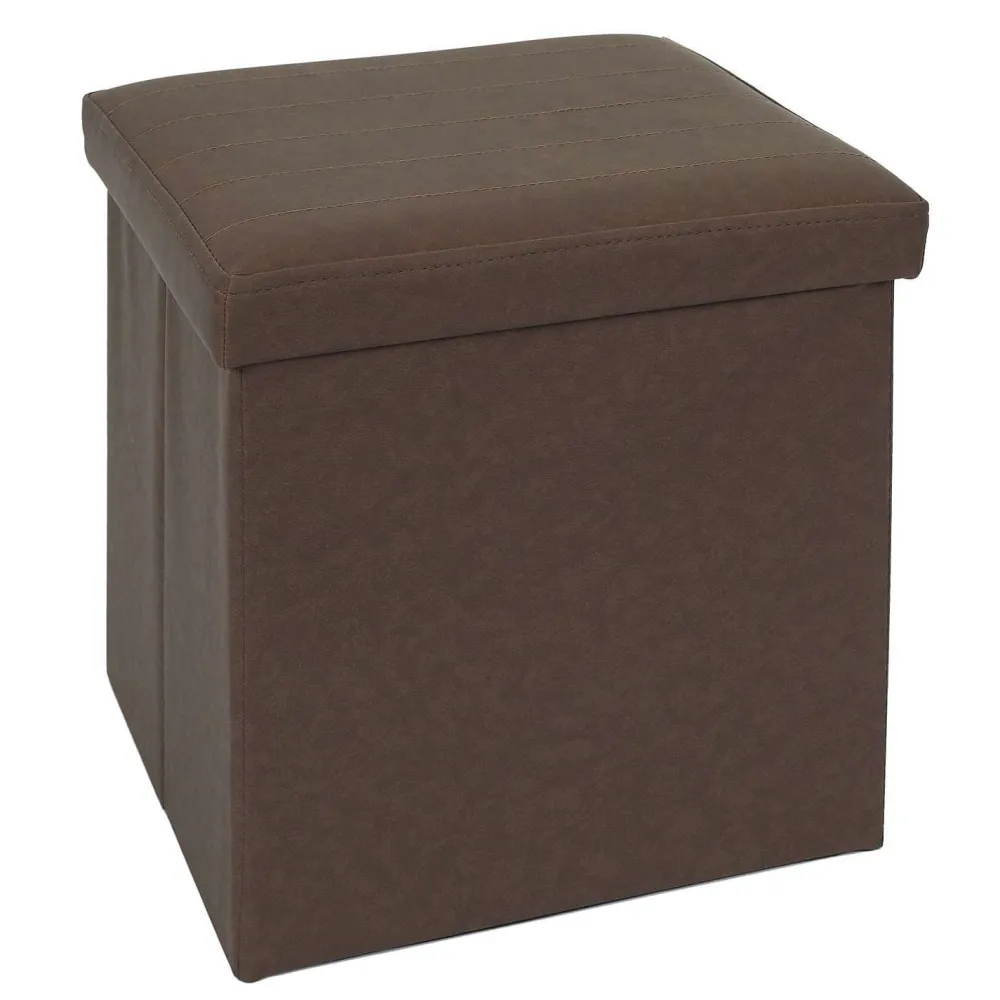* Poufs>Coffre Pouf Pliable Marron