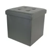 * Poufs>Coffre Pouf Pliable Pu Gris