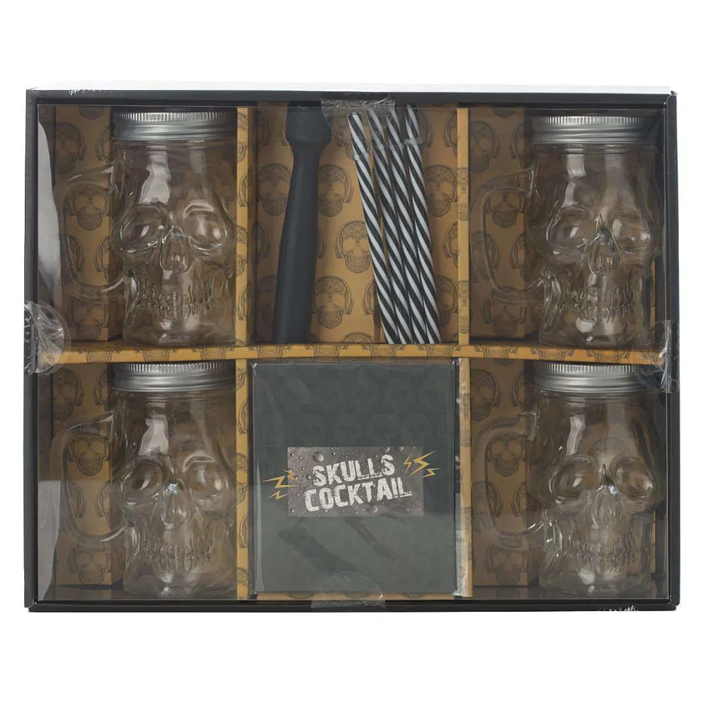 Cocktails Et Boissons|Secret de Gourmet Coffret Chopes Skulls