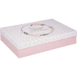 Atmosphera Coffret Empreinte Fleurs D.38X8.4X26.8Cm- Objets De Decoration Pour Enfant