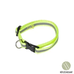 Couchage Et Transport|* Collier Avec Bande Reflechissante Reglable 25 A 35Cm Jaune
