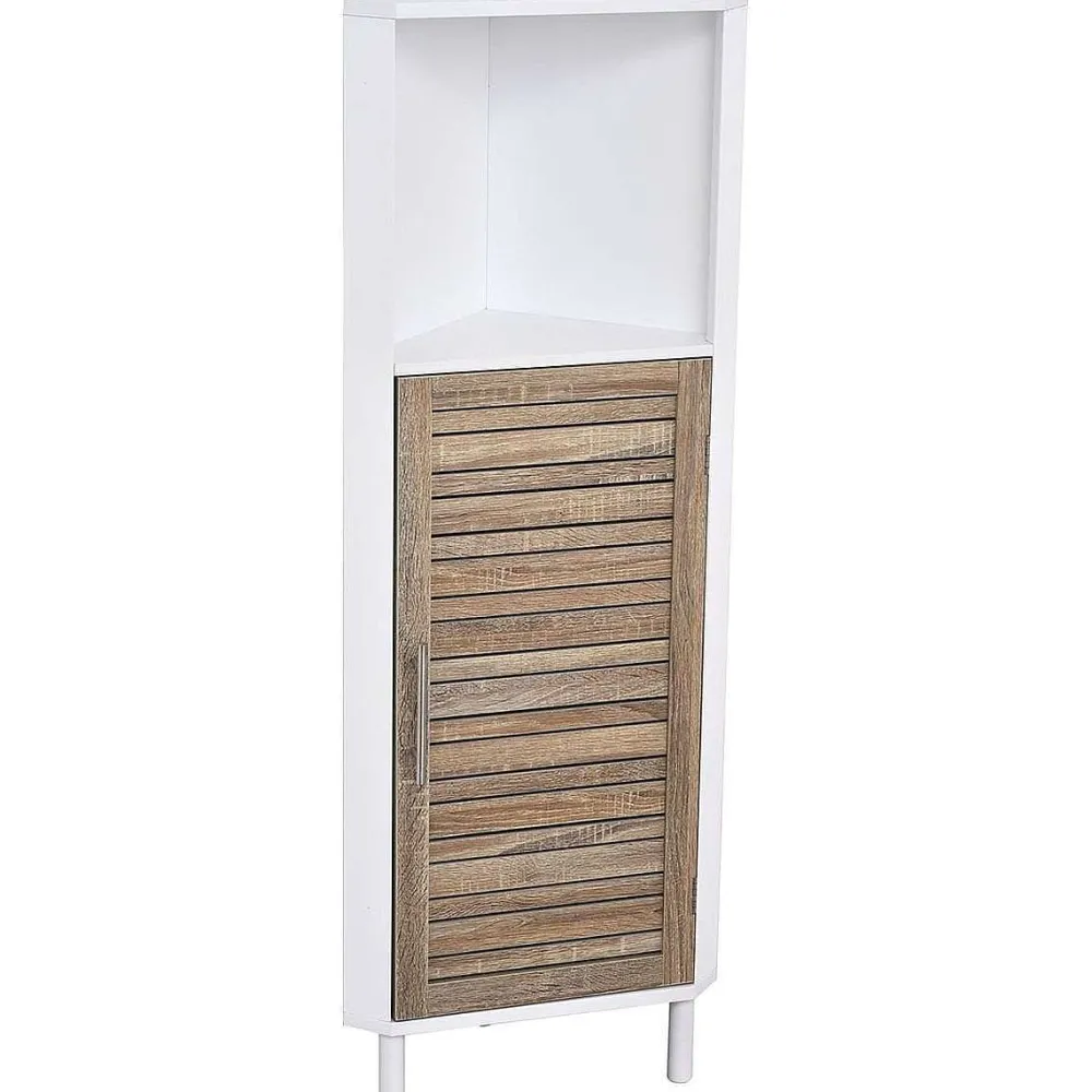 * Meubles Salle De Bain>Colonne D Angle Mdf 1 Niche 1 Porte 1 Etagere Stockholm