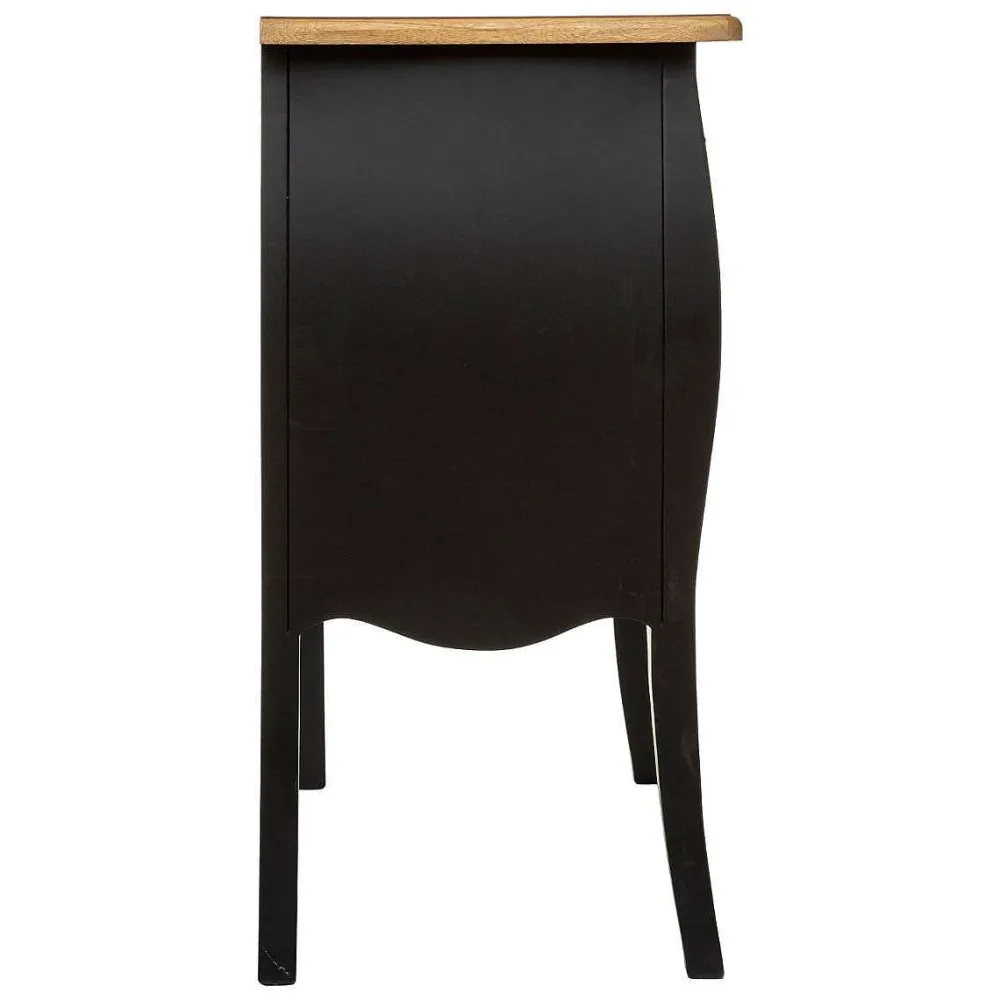 Atmosphera Commodes>Commode 3 Tiroirs Noir Chrysa