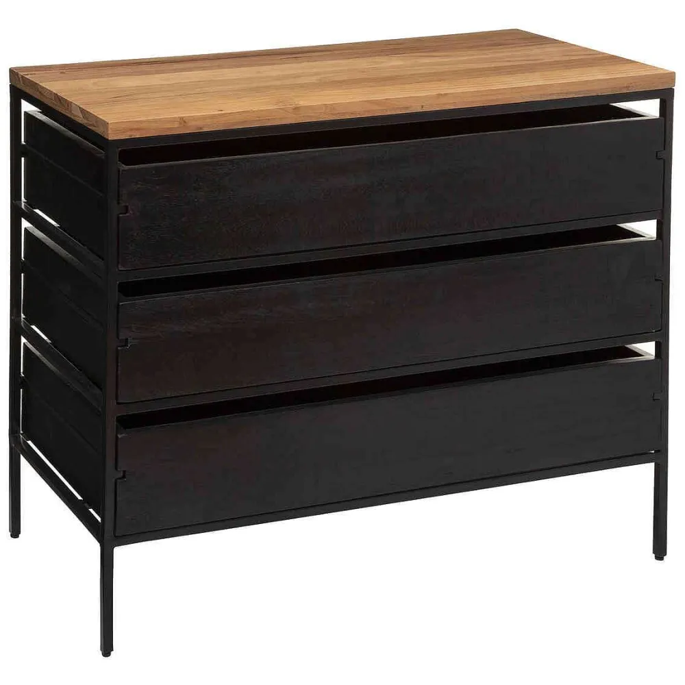 Atmosphera Commodes>Commode 3 Tiroirs Yoho D.90X40X76Cm