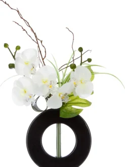 Atmosphera Composition Orchidees Vase Ceramique H.44Cm- Compositions Florales