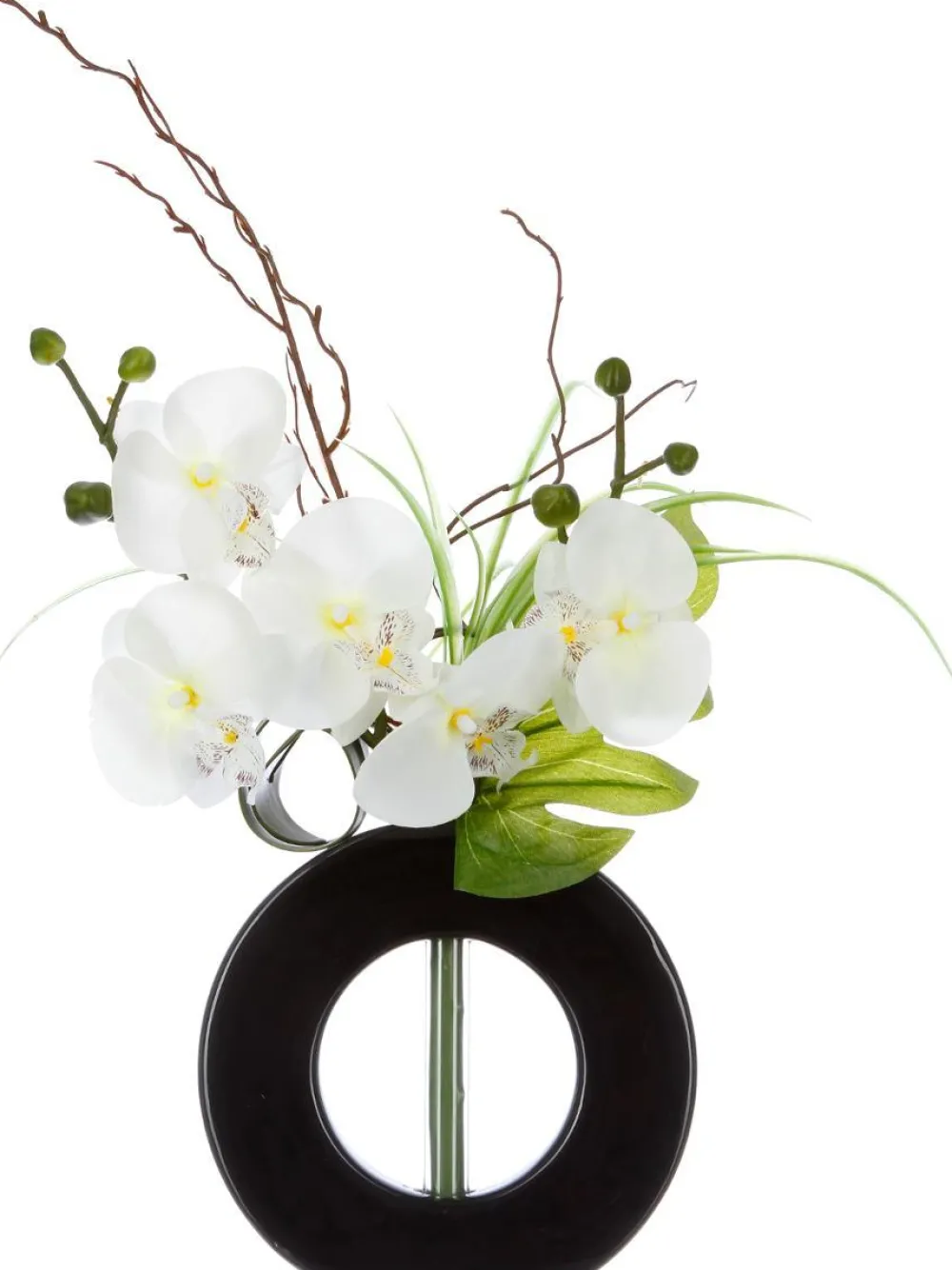 Atmosphera Composition Orchidees Vase Ceramique H.44Cm- Compositions Florales