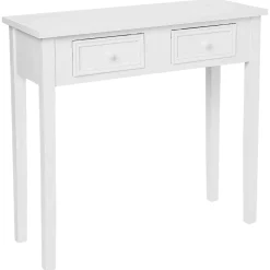 Atmosphera Tables Consoles></noscript>Console 2 Tiroirs Blanc Charme