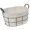 maxibazar Corbeille Filaire Ovale Avec Doublure 40 X 30 X 20 Cm Gm- Paniers Et Cagettes