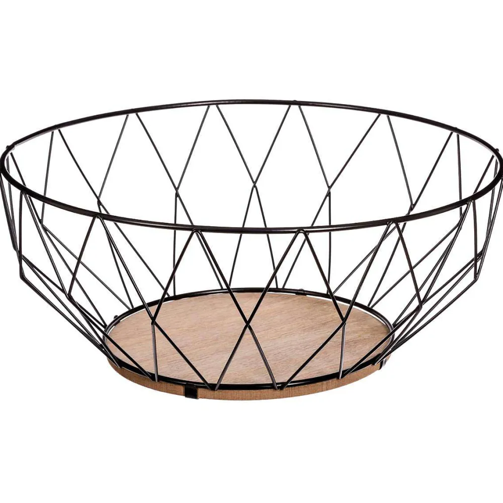Organisation De La Cuisine|Five Corbeille Losange Noir 28Cm
