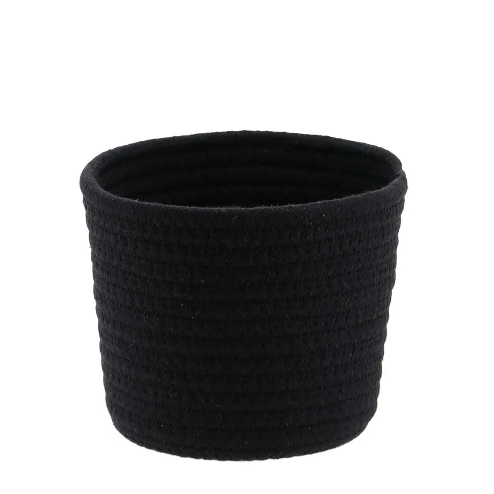 Rangement Salle De Bain|* Corbeille Noir Chine D.15X12Cm